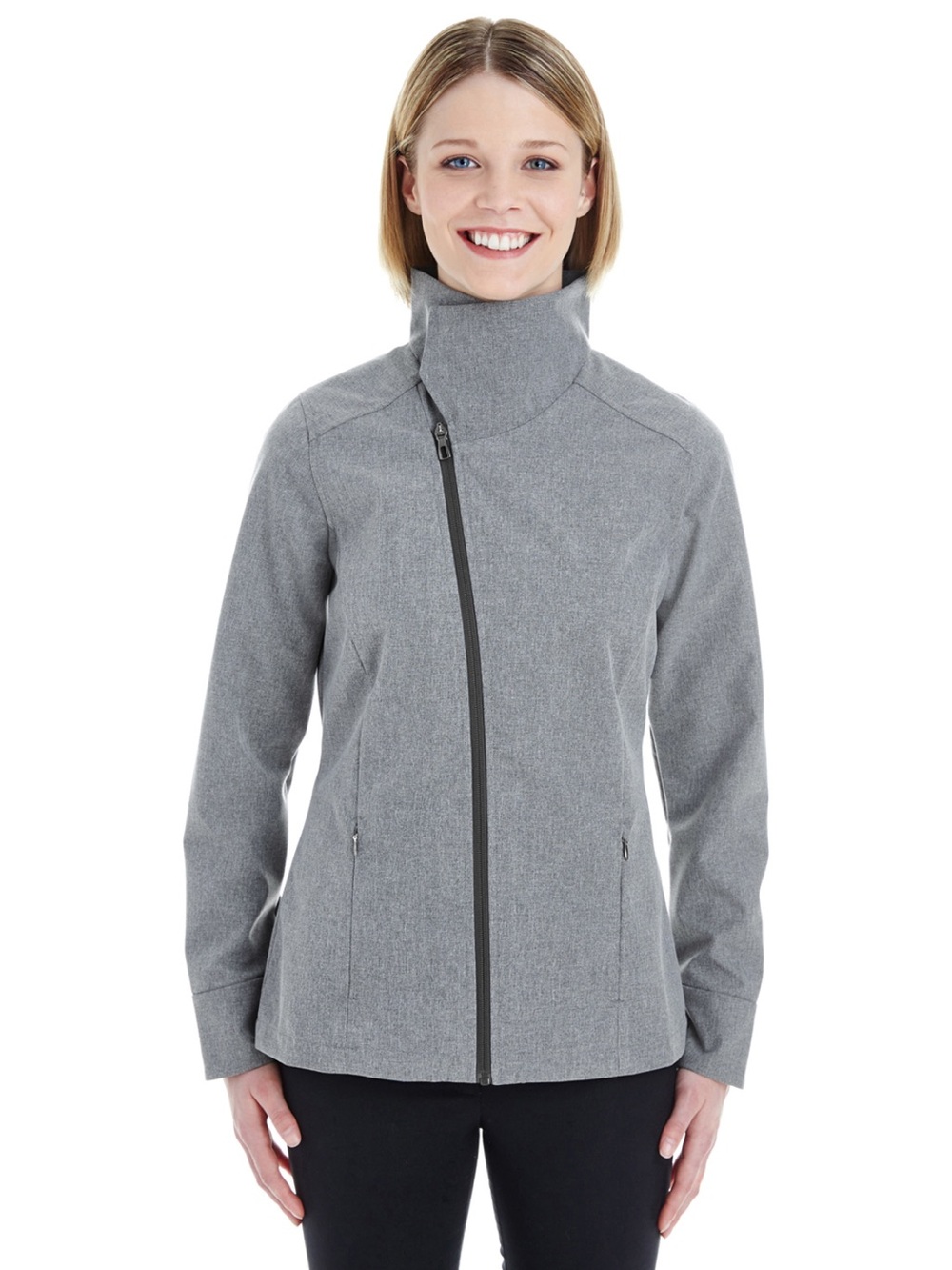 North End XL Gray Techno Full Zip High Neck Lightweight Waterproof Jacket